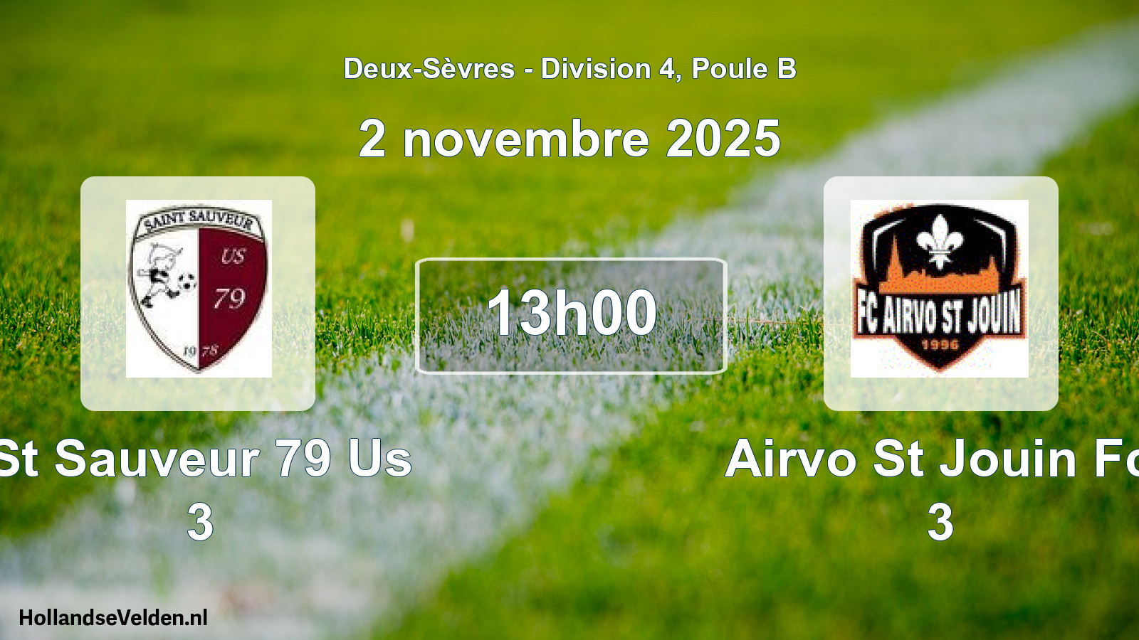 Scheduled Match: St Sauveur 79 Us 3 - Airvo St Jouin Fc 3 (2 November 2025)