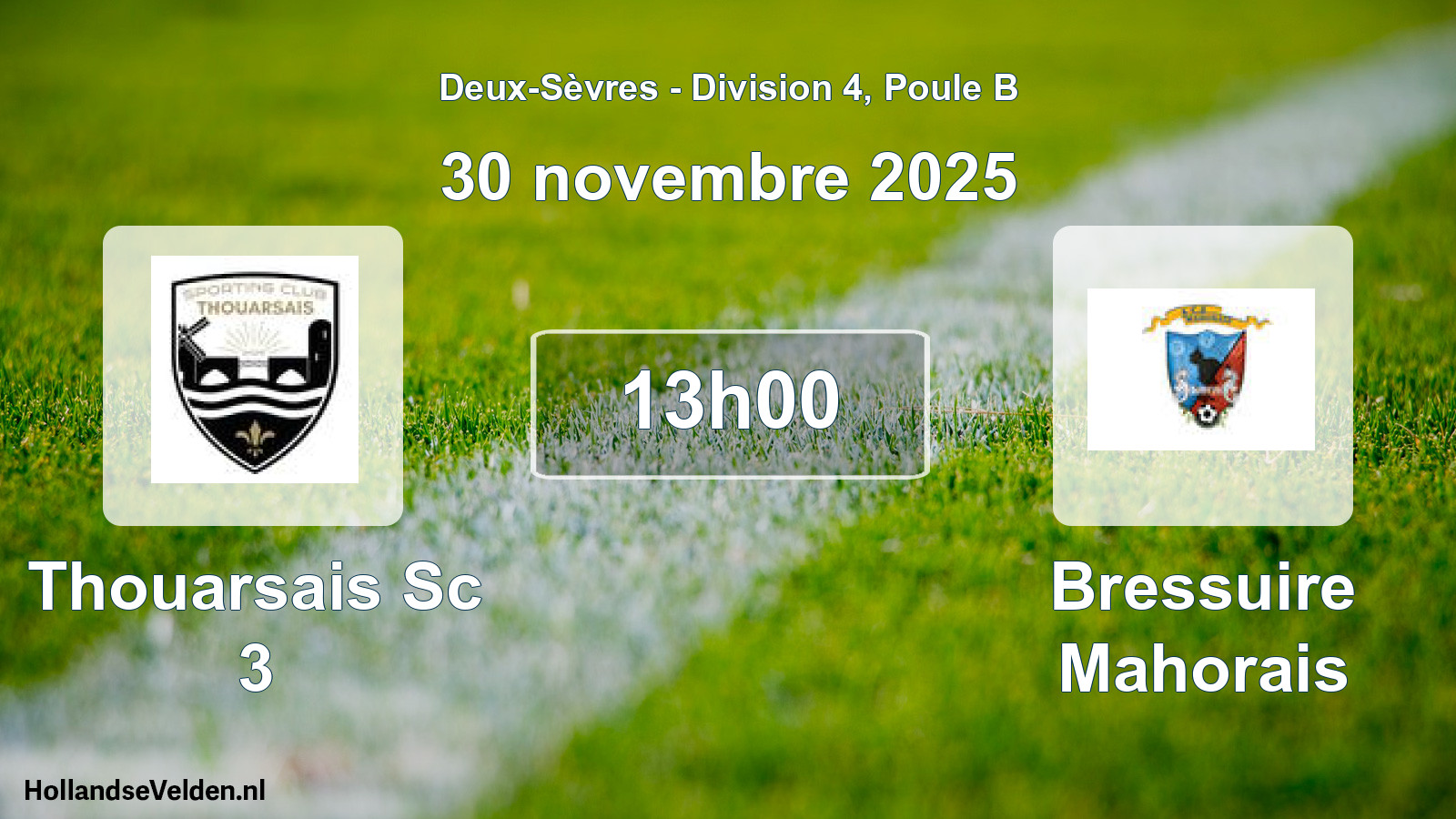 Geplande wedstrijd: Thouarsais Sc 3 - Bressuire Mahorais (30 november 2025)