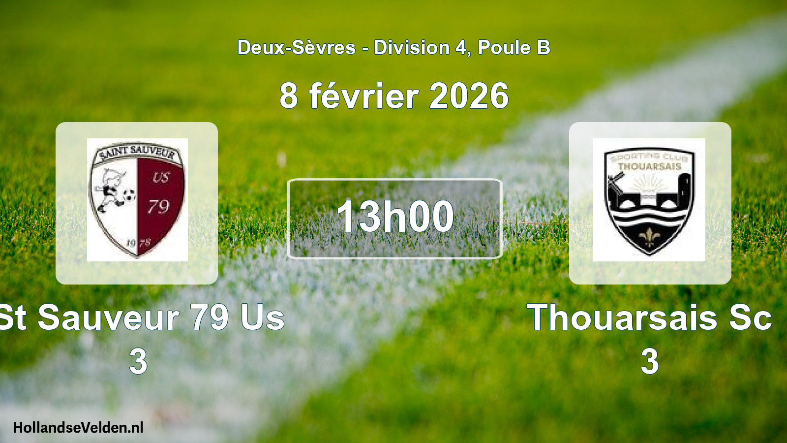 Scheduled Match: St Sauveur 79 Us 3 - Thouarsais Sc 3 (8 February 2026)