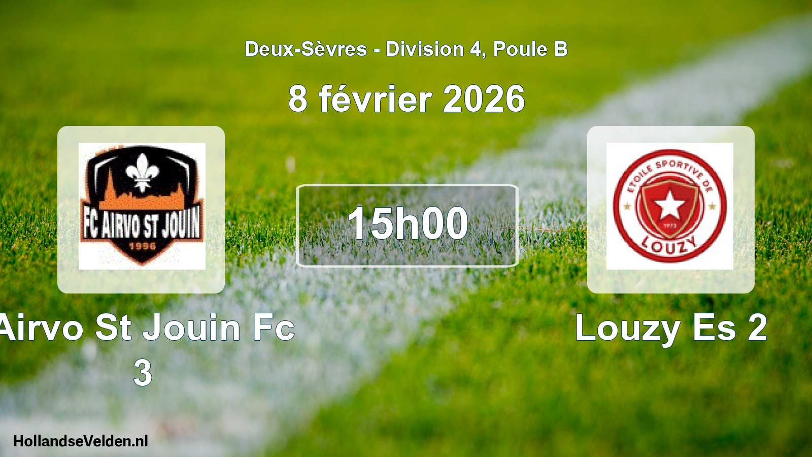 Scheduled Match: Airvo St Jouin Fc 3 - Louzy Es 2 (8 February 2026)