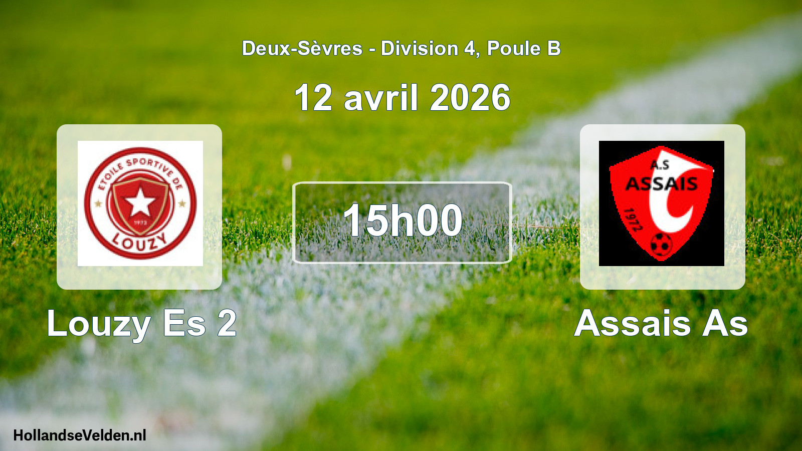Geplande wedstrijd: Louzy Es 2 - Assais As (12 avril 2026)