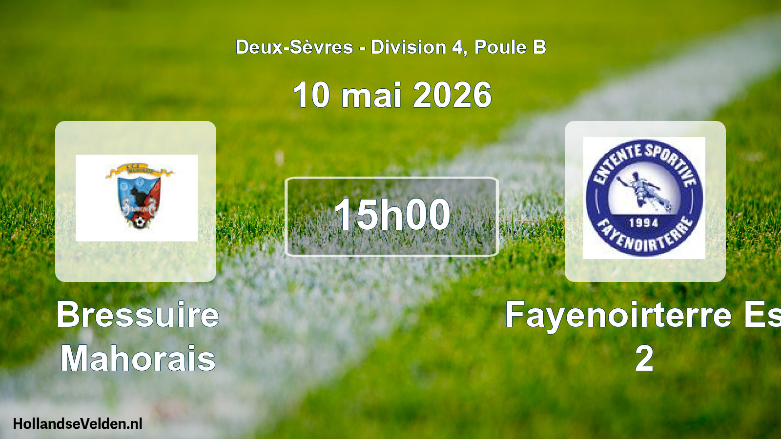 Geplande wedstrijd: Bressuire Mahorais - Fayenoirterre Es 2 (10 mai 2026)