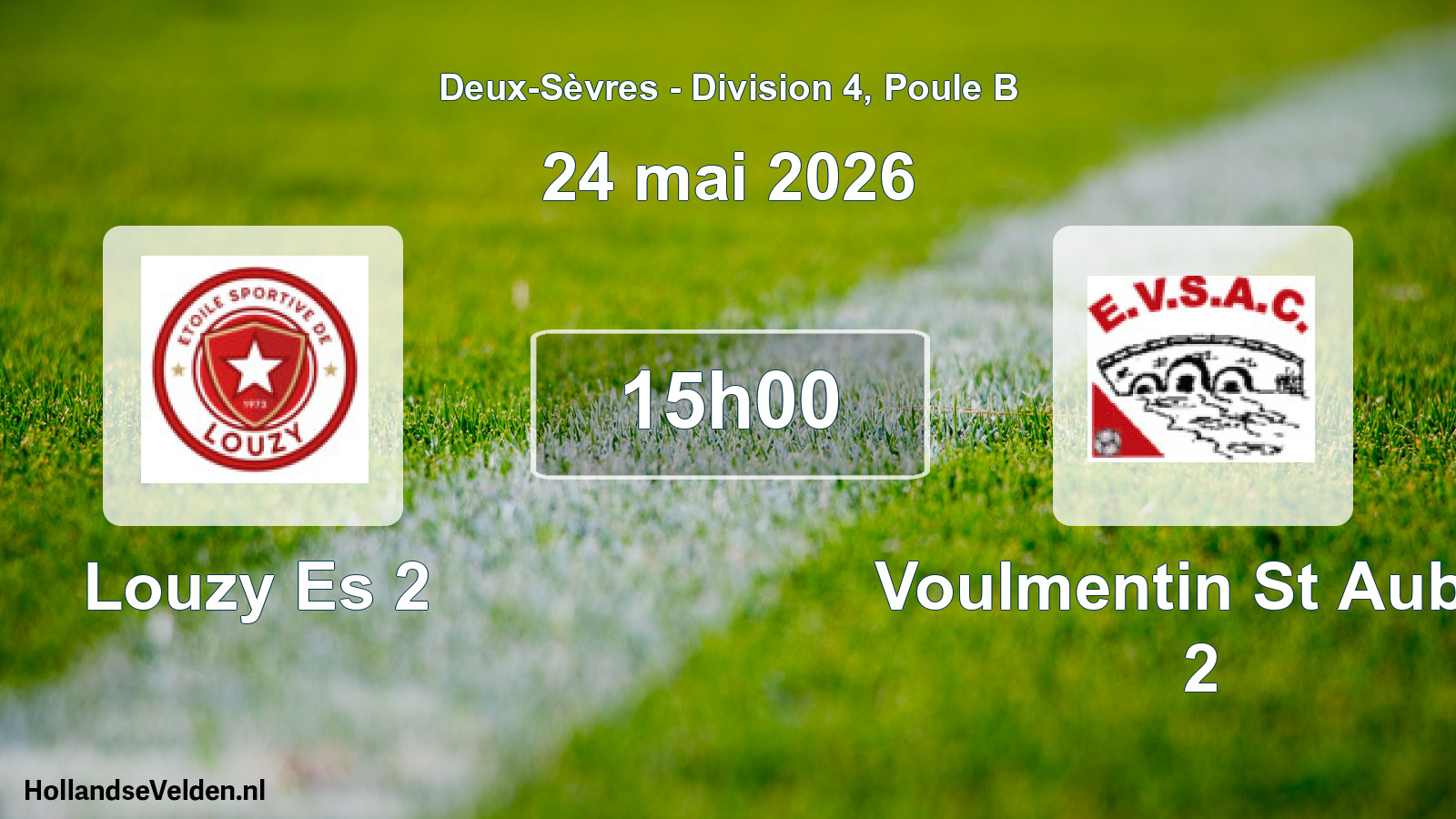 Geplande wedstrijd: Louzy Es 2 - Voulmentin St Aubin 2 (24 mai 2026)