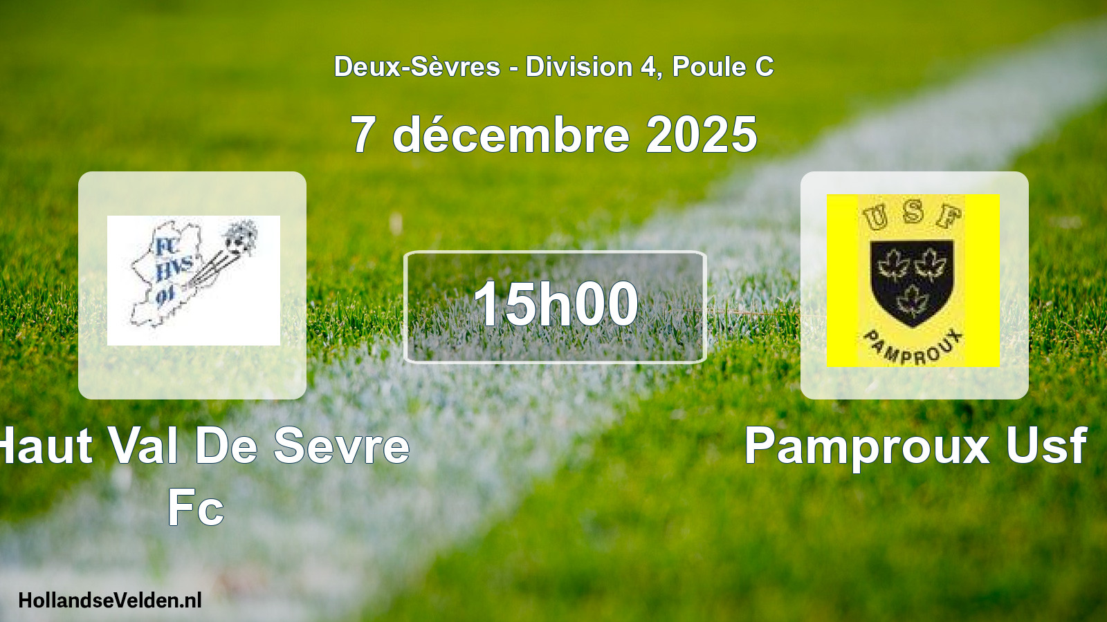 Geplande wedstrijd: Haut Val De Sevre Fc - Pamproux Usf (7 december 2025)