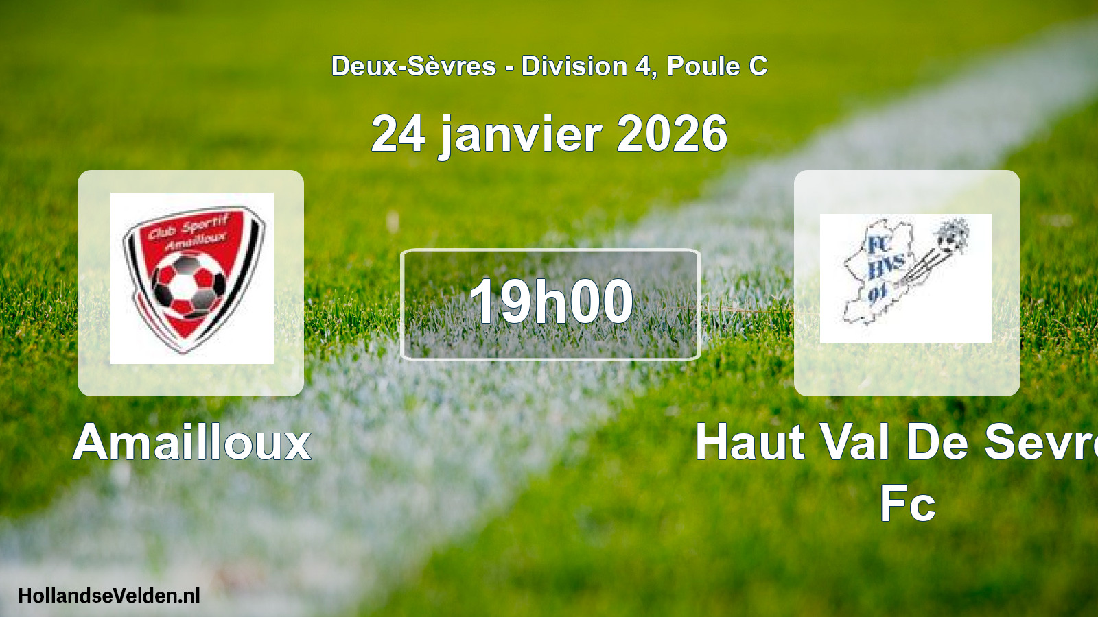 Geplande wedstrijd: Amailloux - Haut Val De Sevre Fc (24 januari 2026)