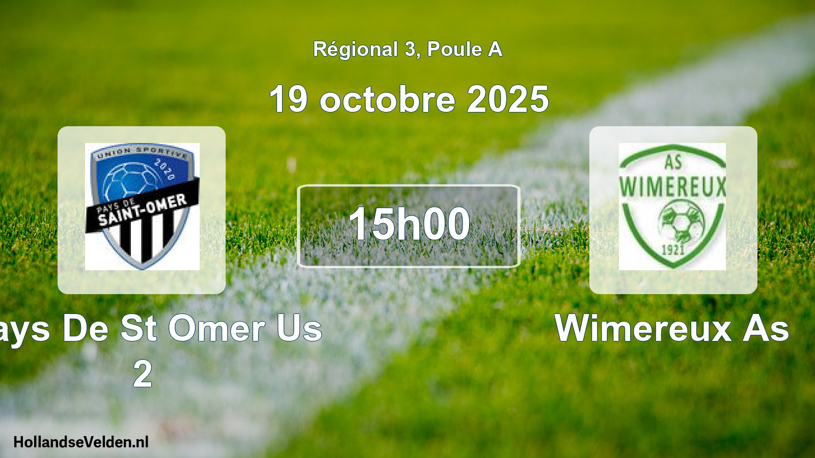 Scheduled Match: Pays De St Omer Us 2 - Wimereux As (19 October 2025)