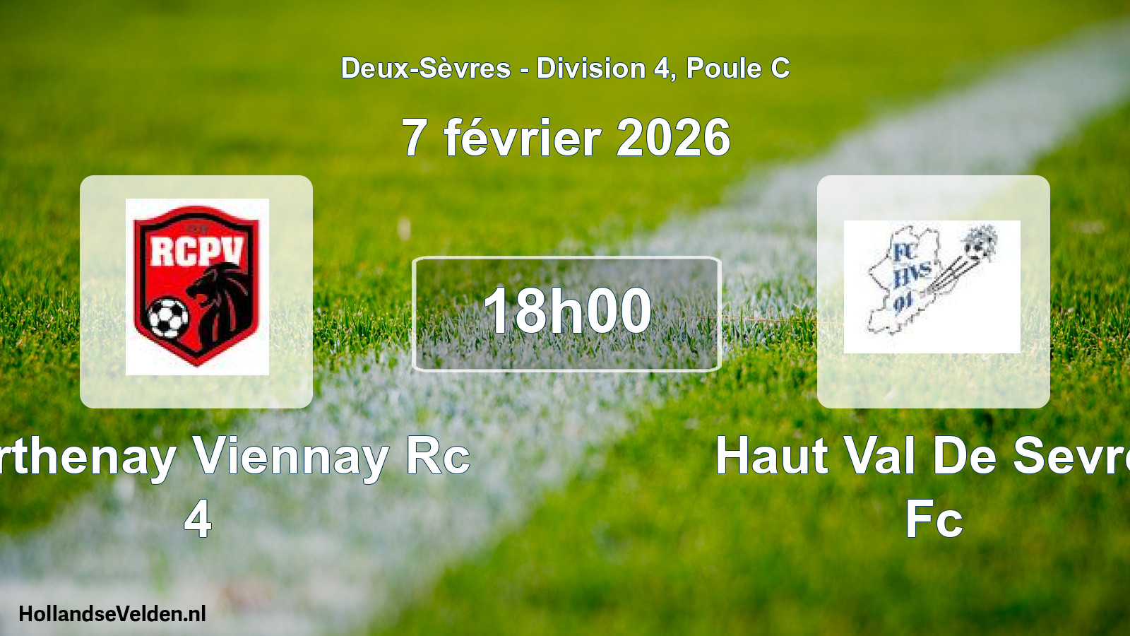 Geplande wedstrijd: Parthenay Viennay Rc 4 - Haut Val De Sevre Fc (7 février 2026)