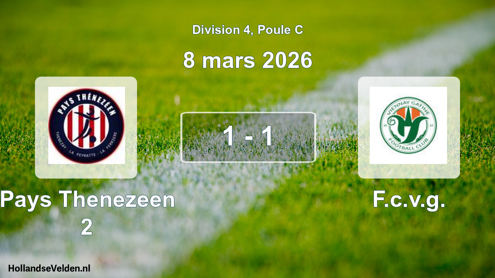 Total number of matches played: Pays Thenezeen 2 - F.c.v.g. 1 - 1 (8 March 2026)