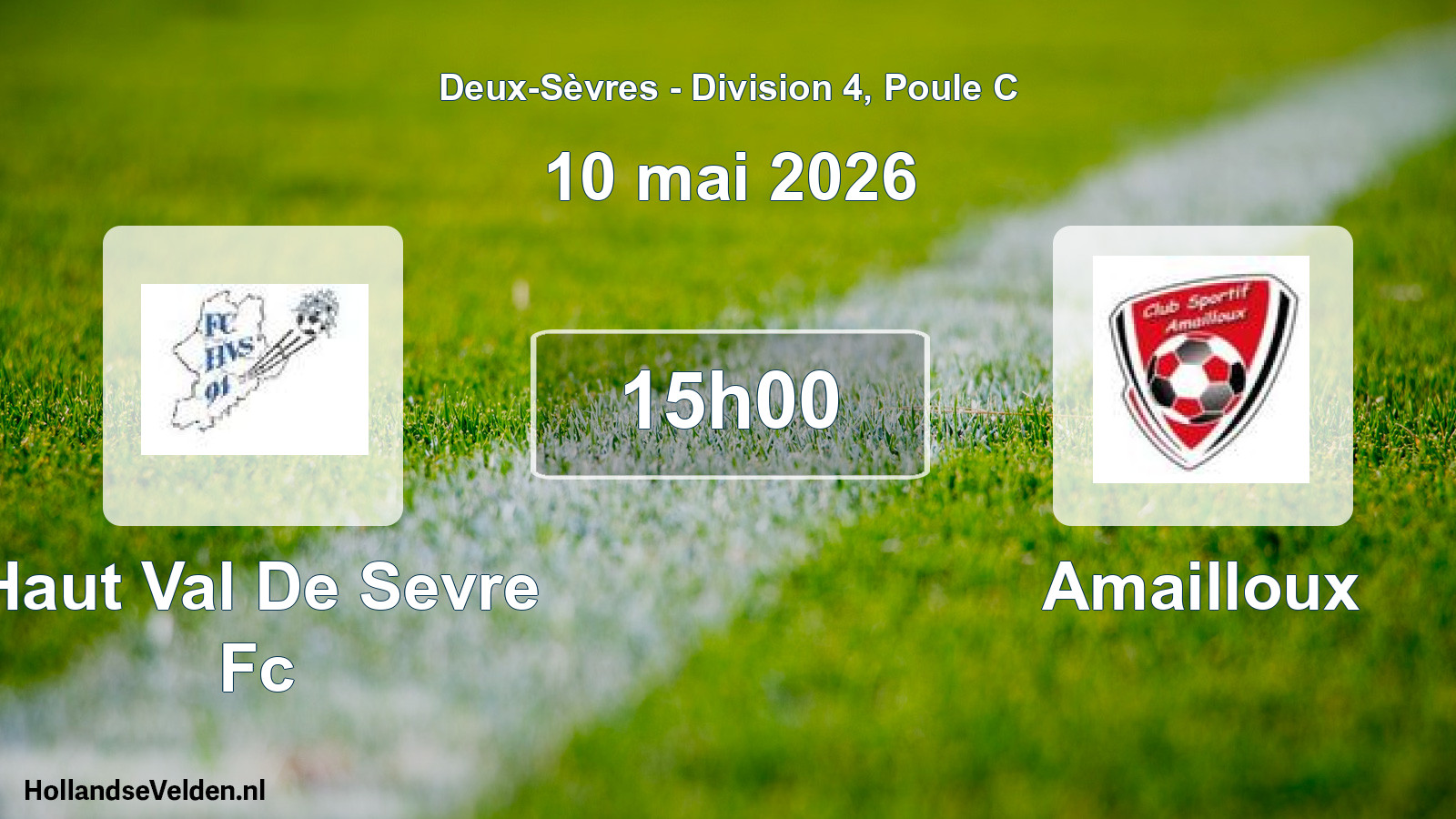 Geplande wedstrijd: Haut Val De Sevre Fc - Amailloux (10 mai 2026)