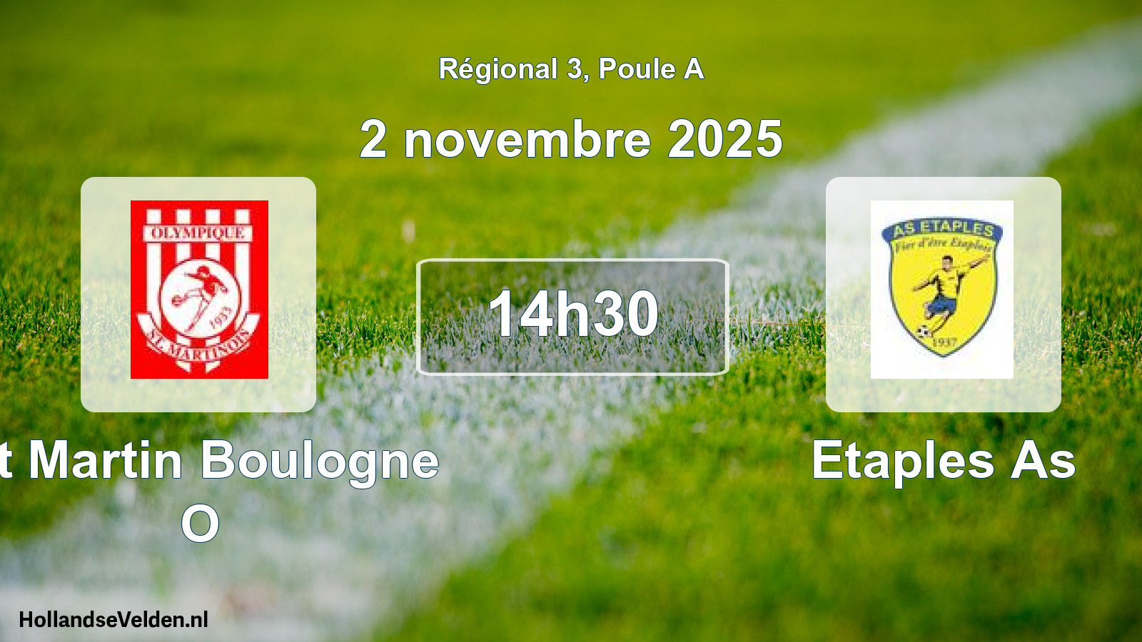 Geplande wedstrijd: St Martin Boulogne O - Etaples As (2 novembre 2025)
