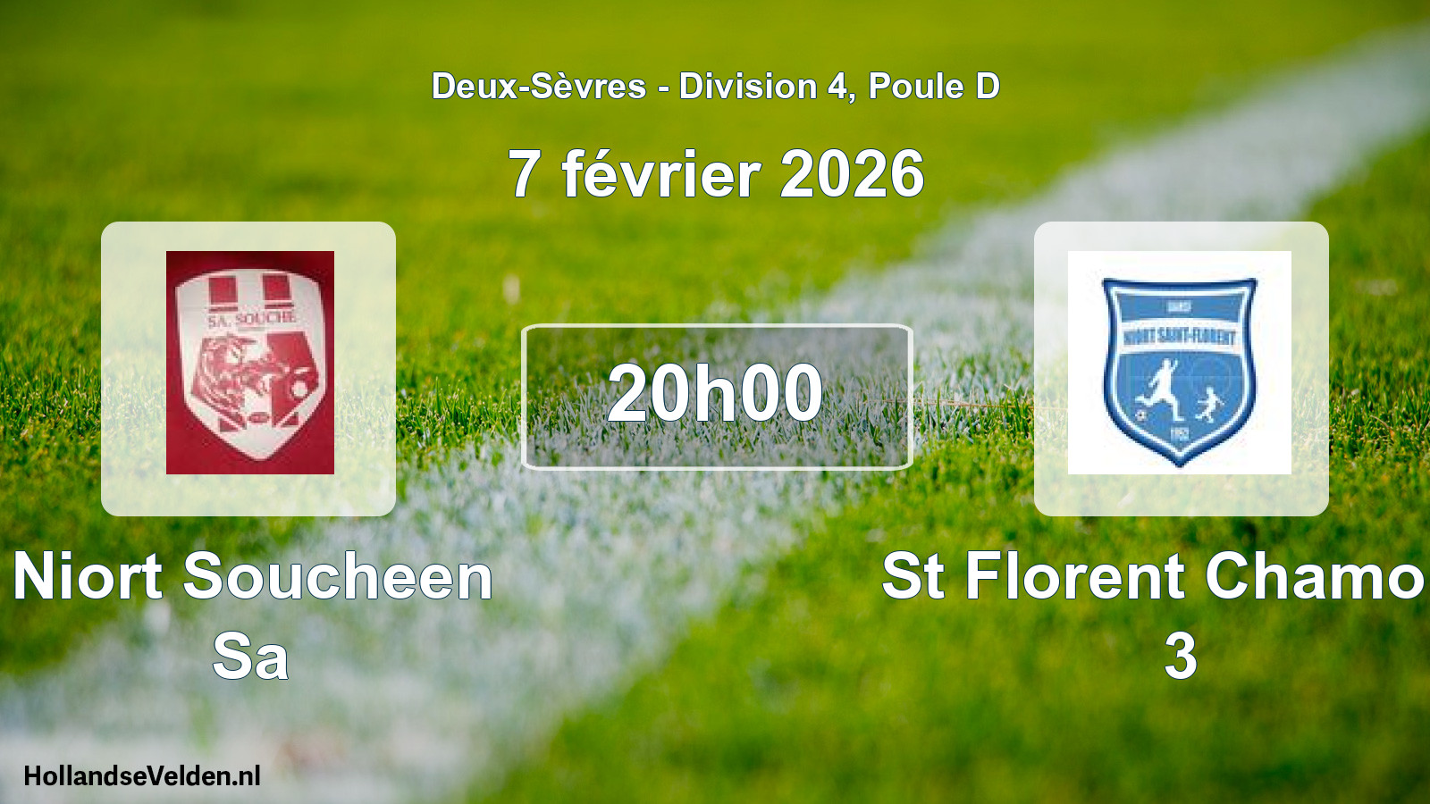 Geplande wedstrijd: Niort Soucheen Sa - St Florent Chamois 3 (7 février 2026)