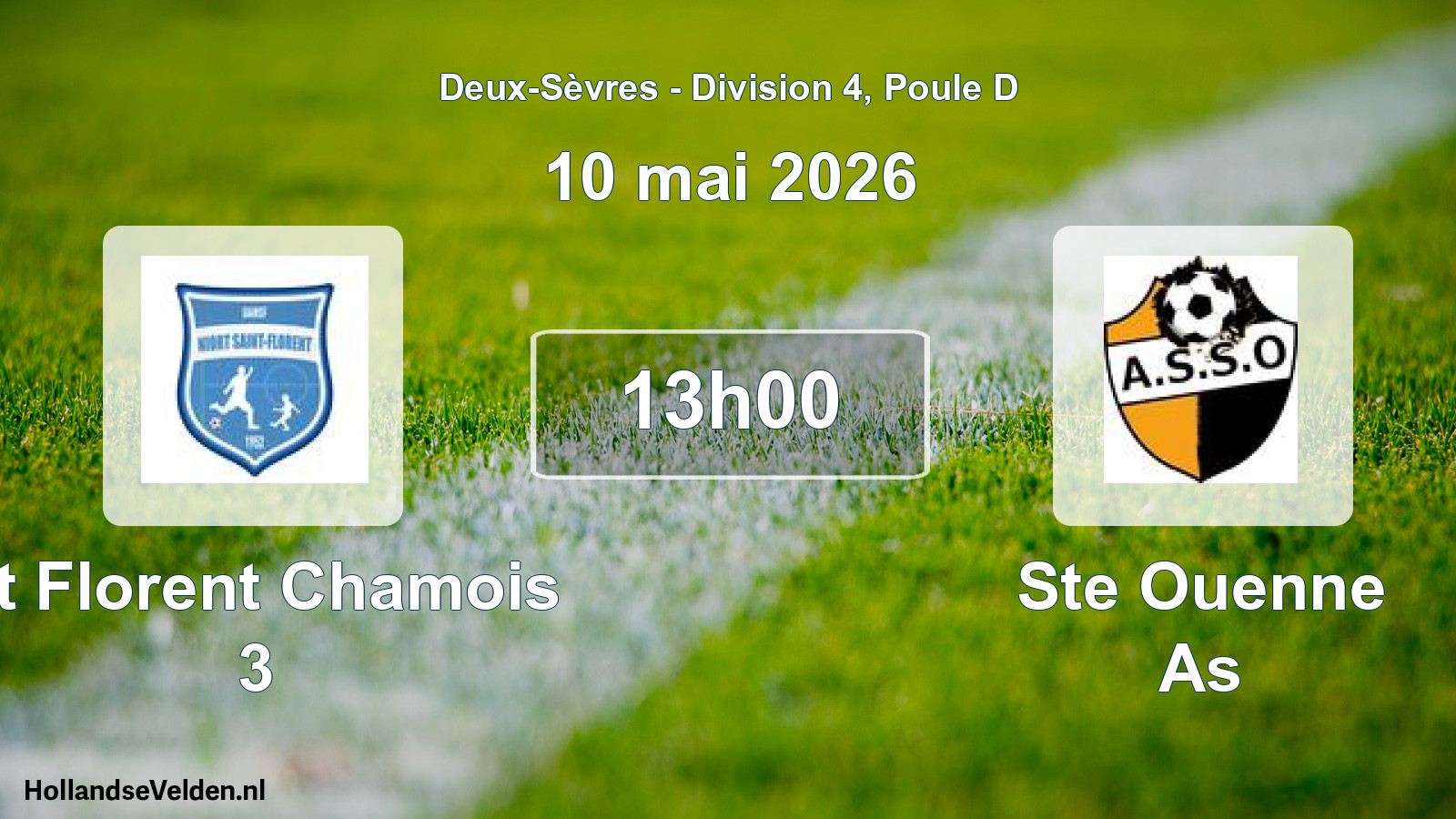 Geplande wedstrijd: St Florent Chamois 3 - Ste Ouenne As (10 mai 2026)
