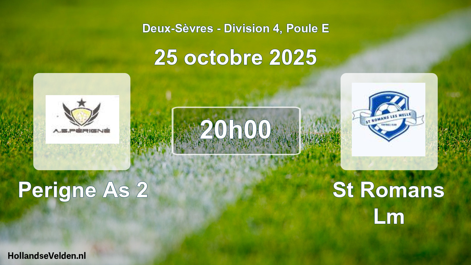Geplande wedstrijd: Perigne As 2 - St Romans Lm (25 octobre 2025)