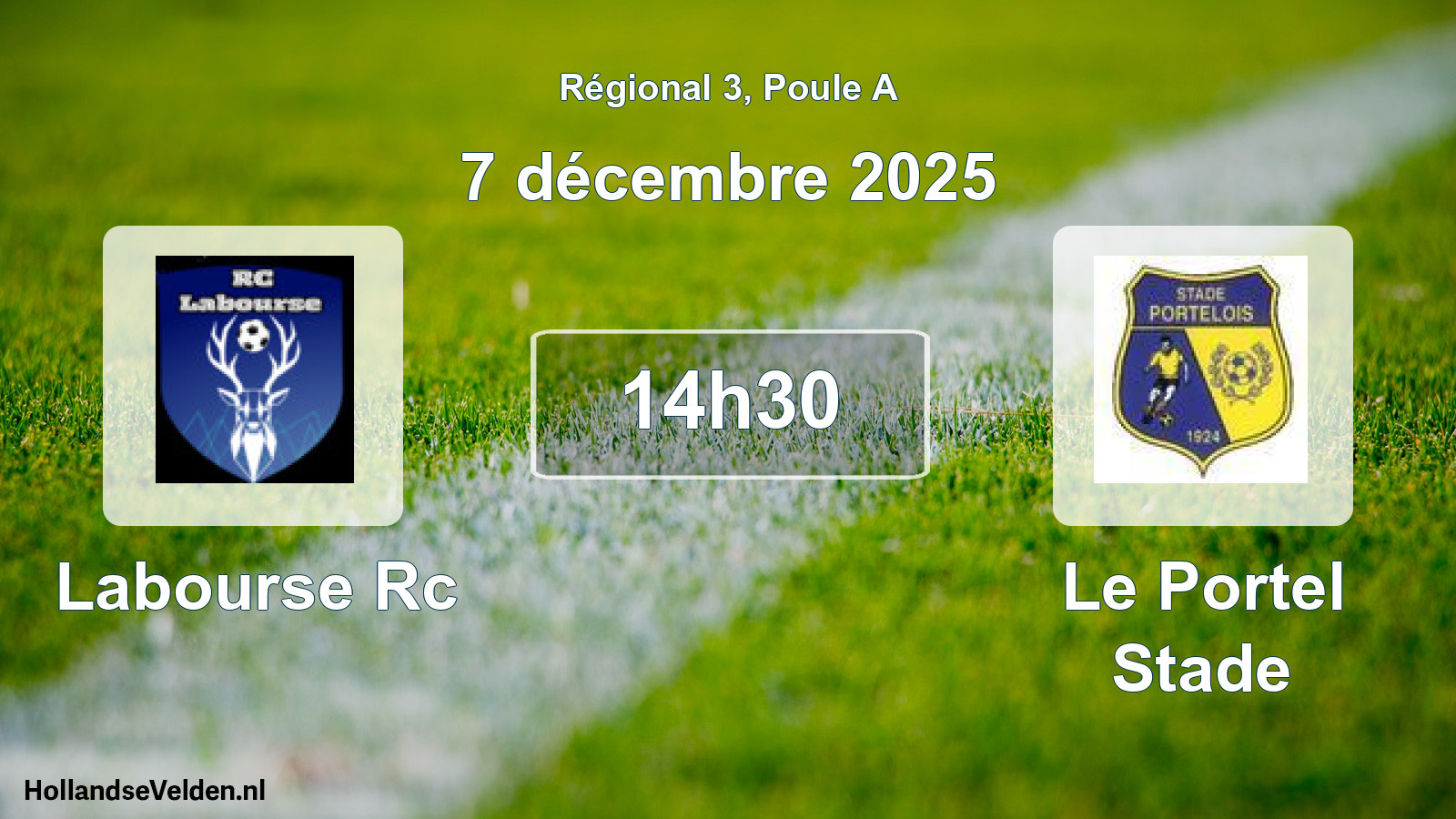 Geplande wedstrijd: Labourse Rc - Le Portel Stade (7 décembre 2025)