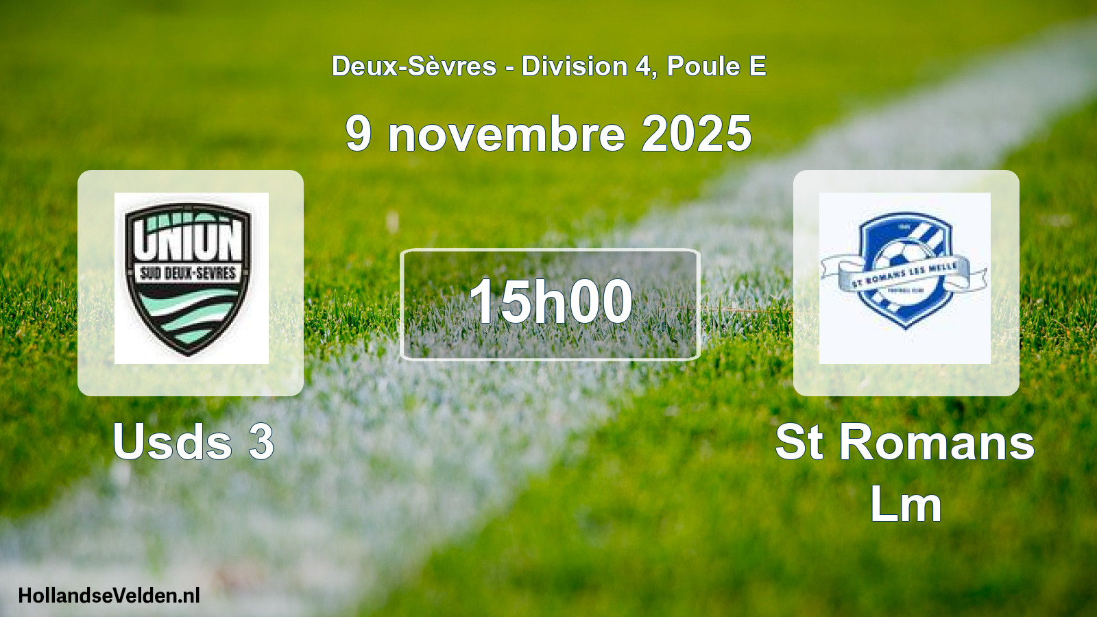 Geplande wedstrijd: Usds 3 - St Romans Lm (9 novembre 2025)