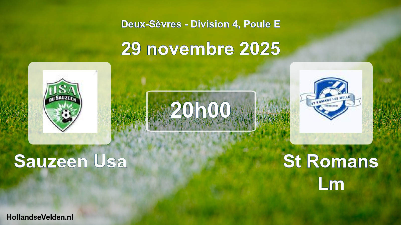 Geplande wedstrijd: Sauzeen Usa - St Romans Lm (29 novembre 2025)