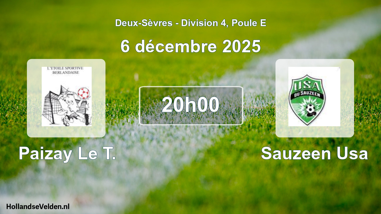 Geplande wedstrijd: Paizay Le T. - Sauzeen Usa (6 décembre 2025)