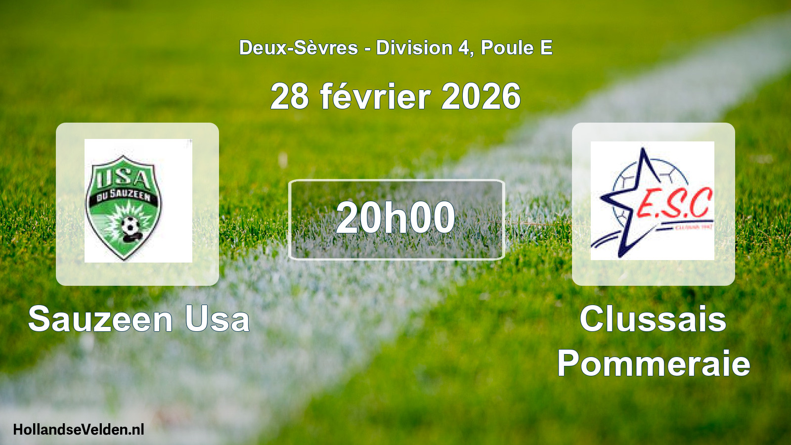 Geplande wedstrijd: Sauzeen Usa - Clussais Pommeraie (28 février 2026)