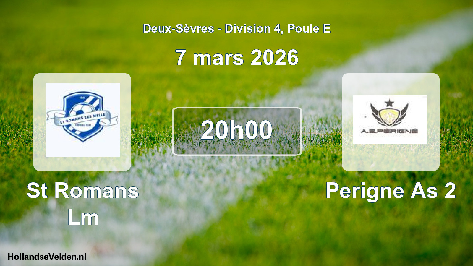 Geplande wedstrijd: St Romans Lm - Perigne As 2 (7 mars 2026)