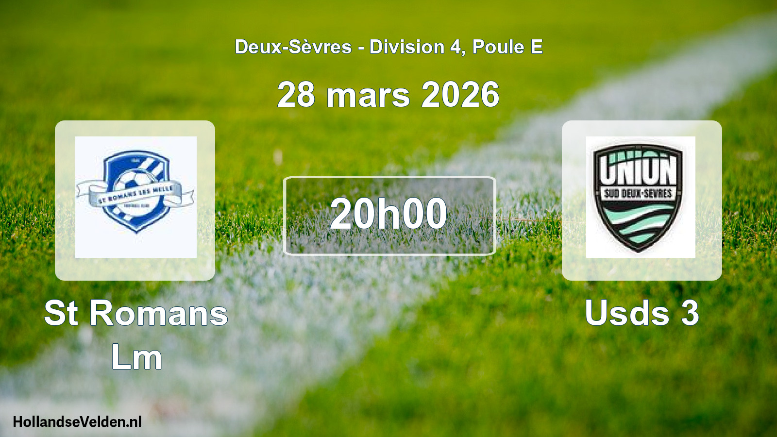 Geplande wedstrijd: St Romans Lm - Usds 3 (28 mars 2026)