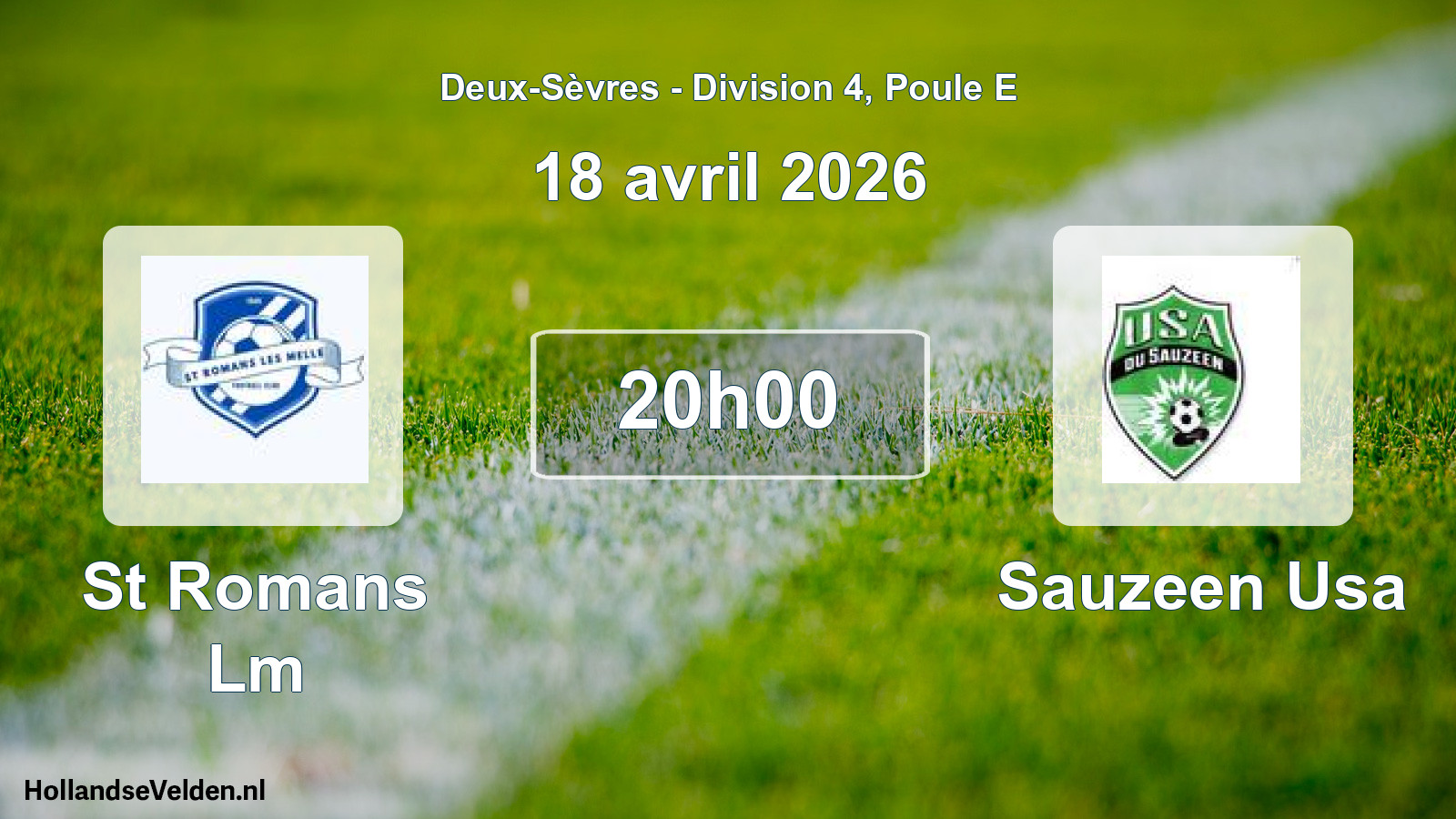 Geplande wedstrijd: St Romans Lm - Sauzeen Usa (18 avril 2026)