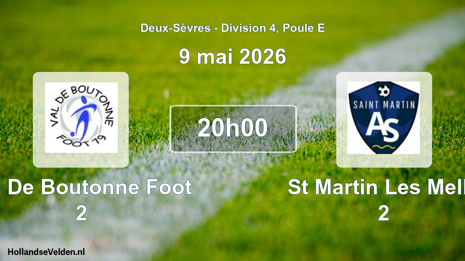 Geplande wedstrijd: Val De Boutonne Foot 2 - St Martin Les Melle 2 (9 mai 2026)