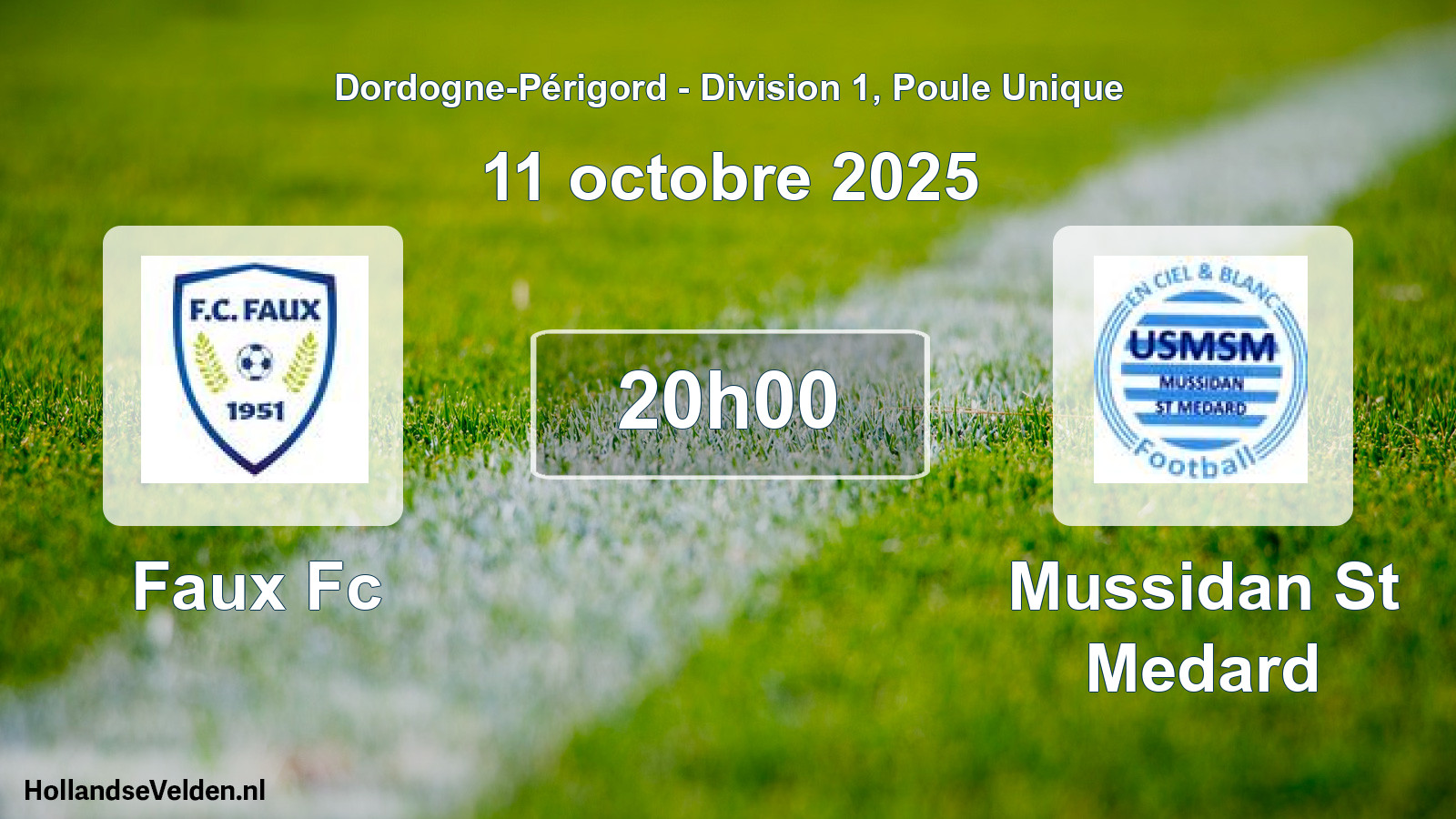 Geplande wedstrijd: Faux Fc - Mussidan St Medard (11 octobre 2025)