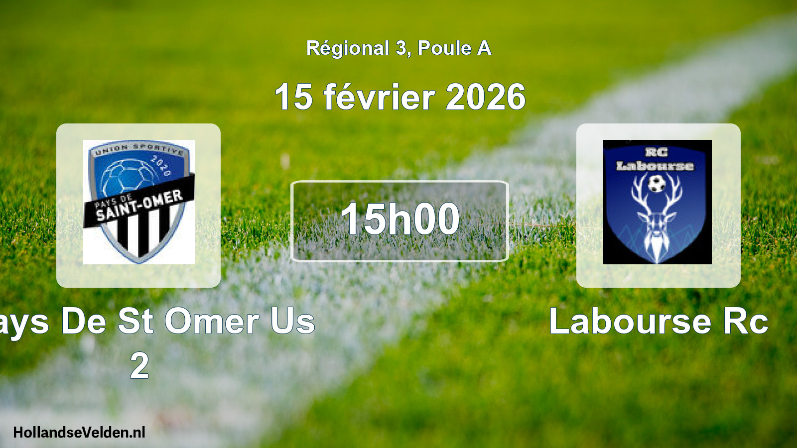 Geplande wedstrijd: Pays De St Omer Us 2 - Labourse Rc (15 février 2026)