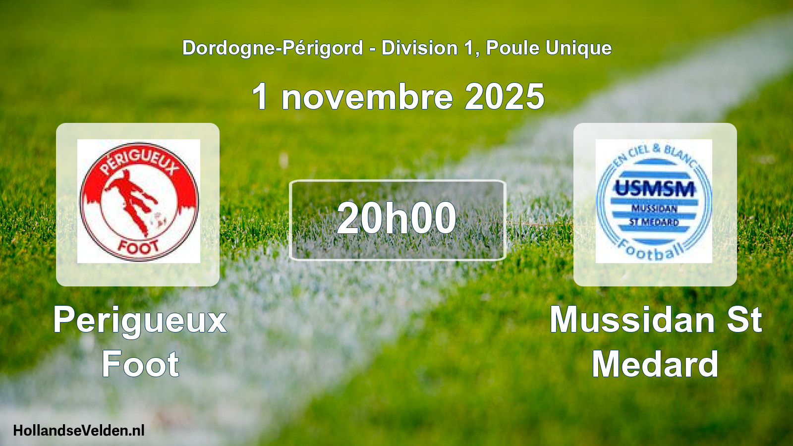 Geplande wedstrijd: Perigueux Foot - Mussidan St Medard (1 novembre 2025)