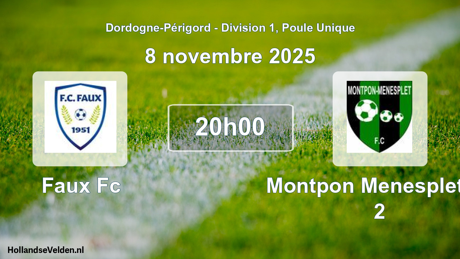 Scheduled Match: Faux Fc - Montpon Menesplet Fc 2 (8 November 2025)