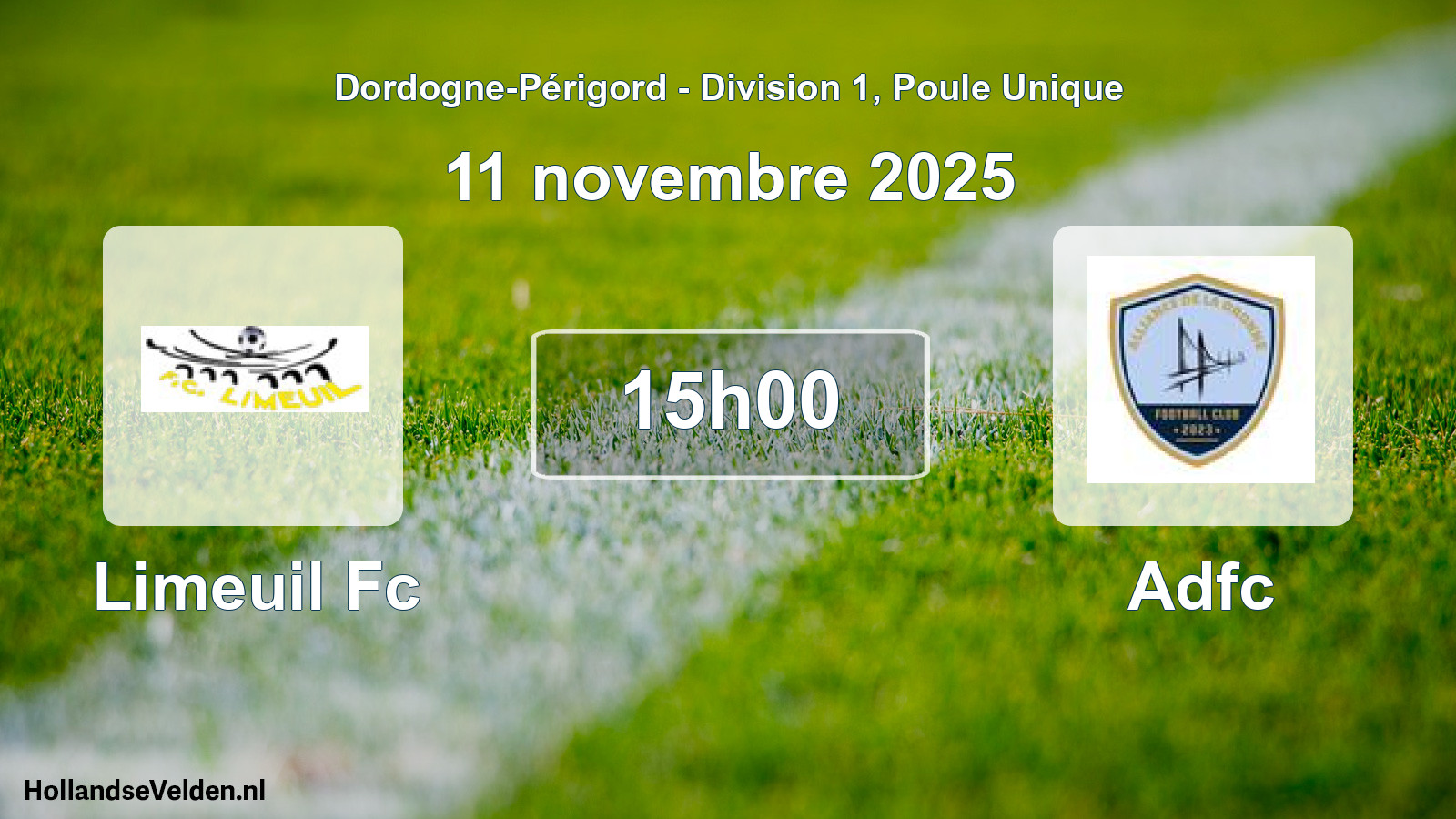 Geplande wedstrijd: Limeuil Fc - Adfc (11 november 2025)