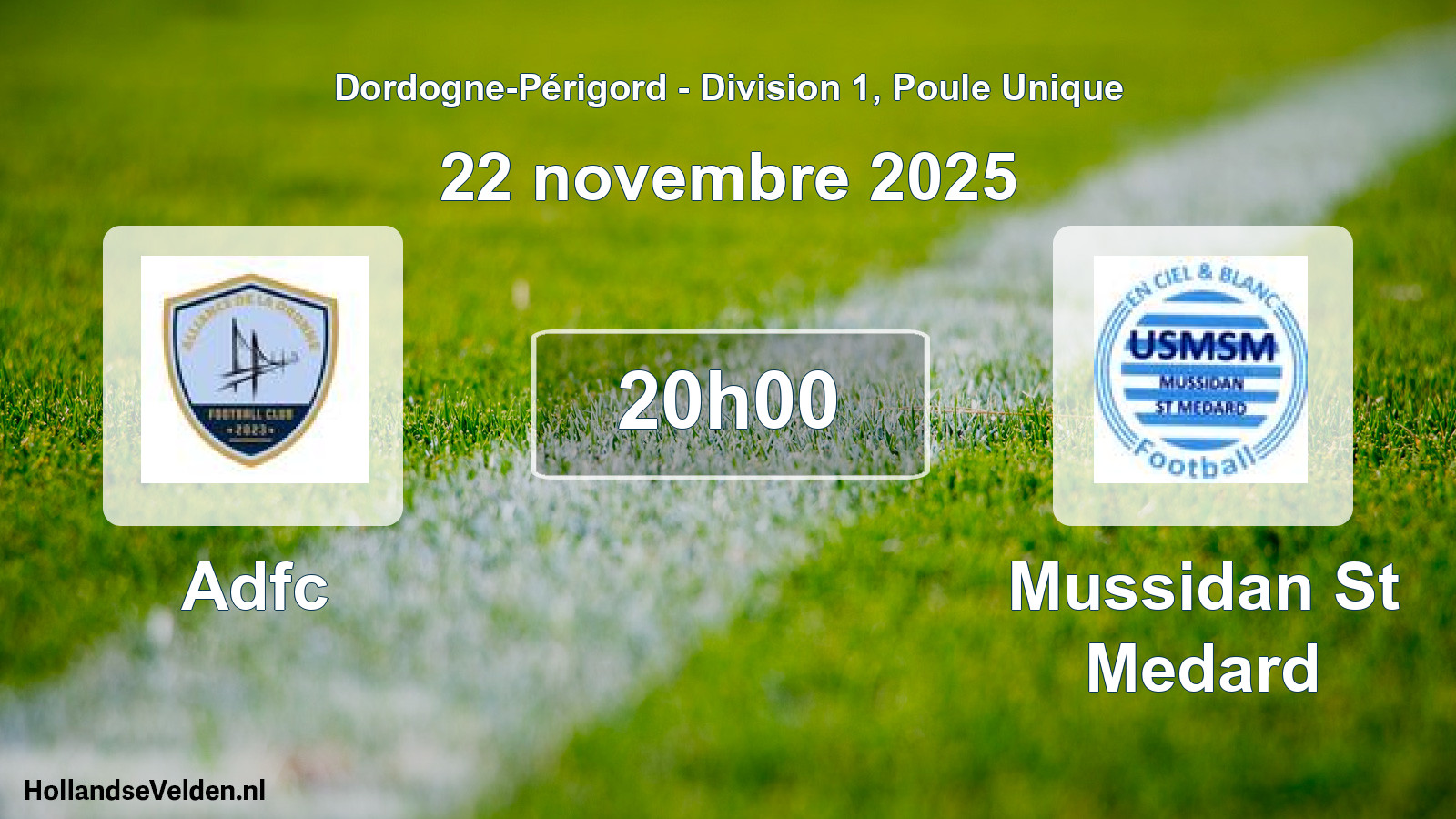 Scheduled Match: Adfc - Mussidan St Medard (22 November 2025)