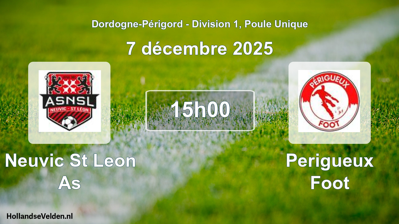 Geplande wedstrijd: Neuvic St Leon As - Perigueux Foot (7 décembre 2025)