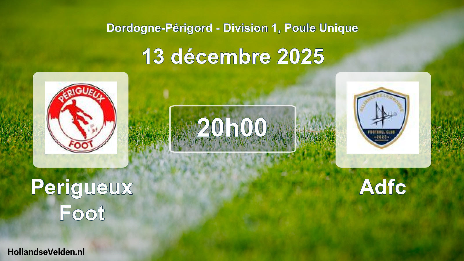 Geplande wedstrijd: Perigueux Foot - Adfc (13 décembre 2025)
