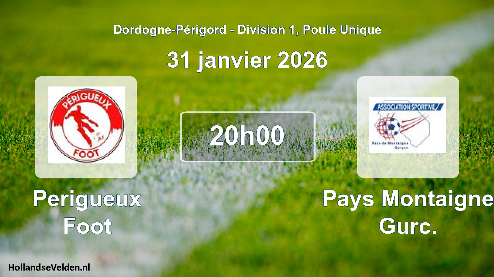 Geplande wedstrijd: Perigueux Foot - Pays Montaigne Gurc. (31 janvier 2026)