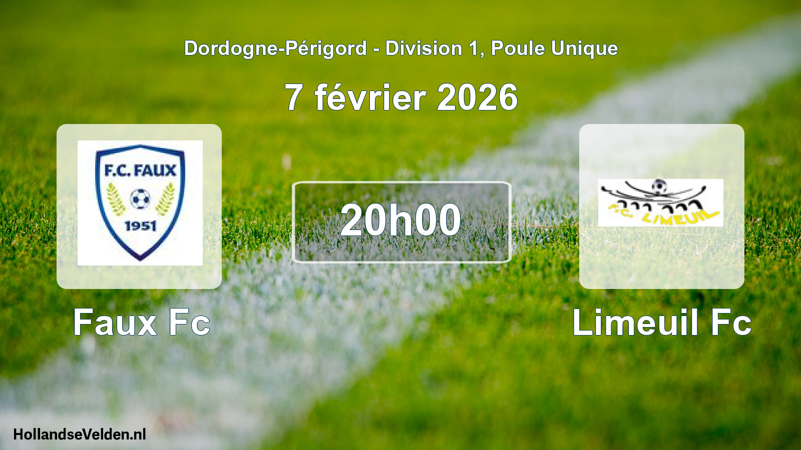 Scheduled Match: Faux Fc - Limeuil Fc (7 February 2026)