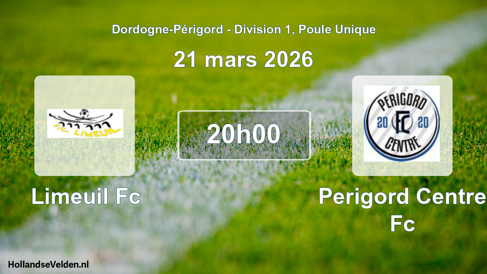Geplande wedstrijd: Limeuil Fc - Perigord Centre Fc (21 mars 2026)