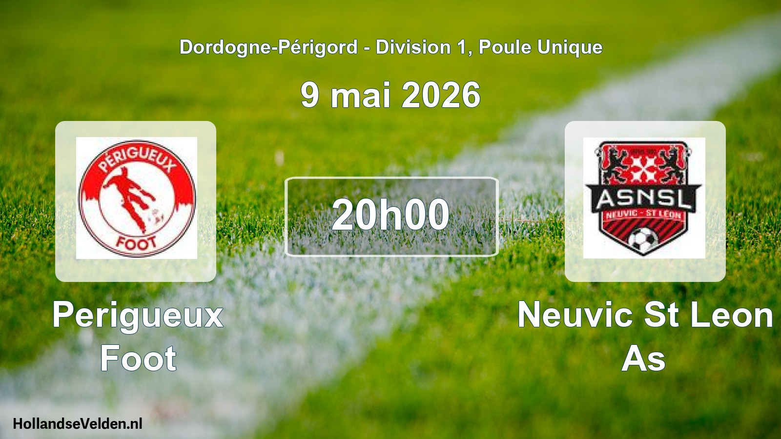 Geplande wedstrijd: Perigueux Foot - Neuvic St Leon As (9 mai 2026)