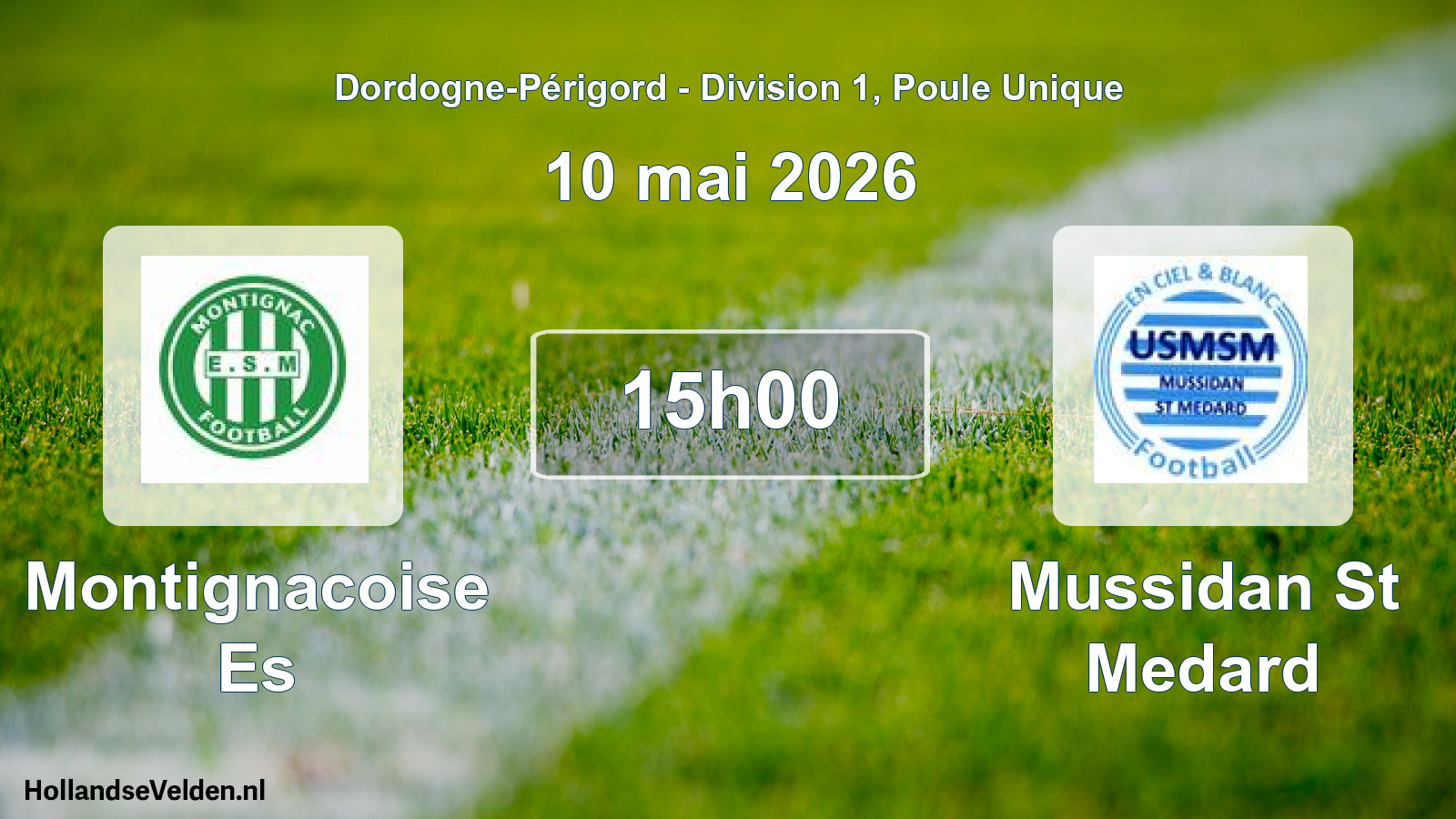 Geplande wedstrijd: Montignacoise Es - Mussidan St Medard (10 mai 2026)