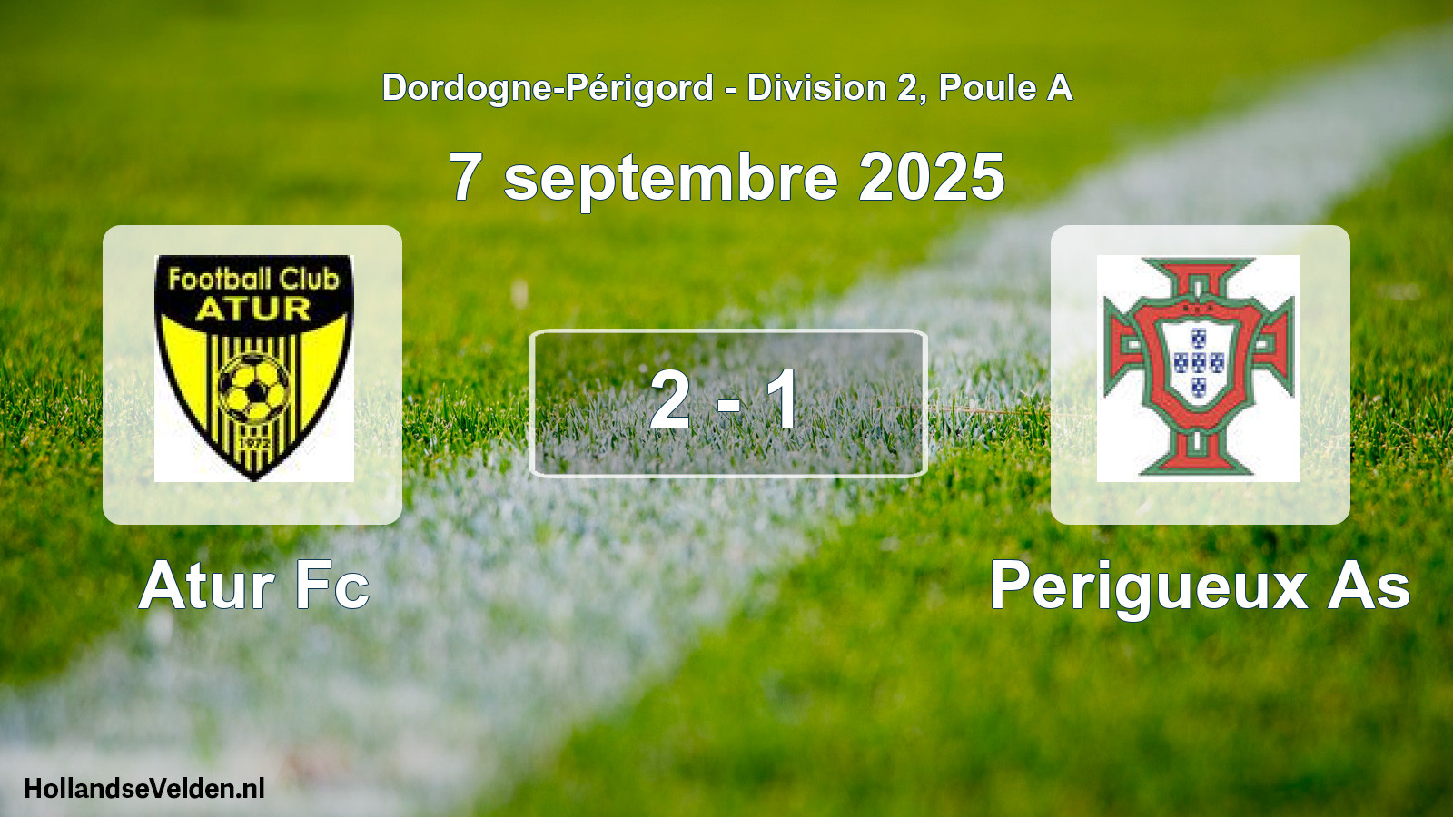 Gespeelde wedstrijd: Atur Fc - Perigueux As 2 - 1 (7 septembre 2025)
