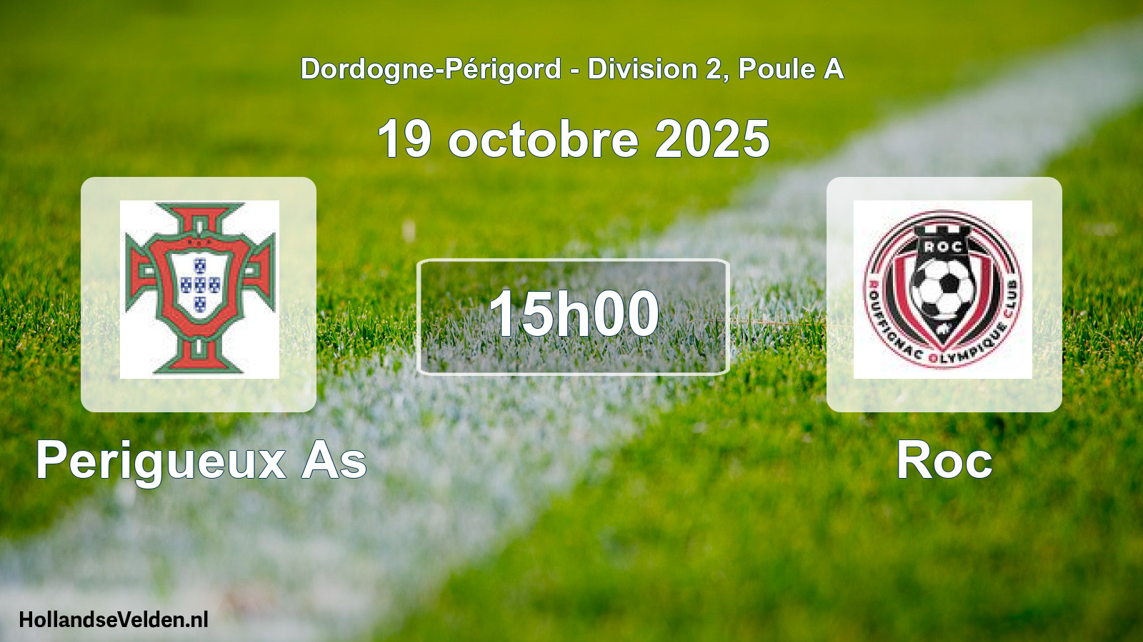 Geplande wedstrijd: Perigueux As - Roc (19 oktober 2025)