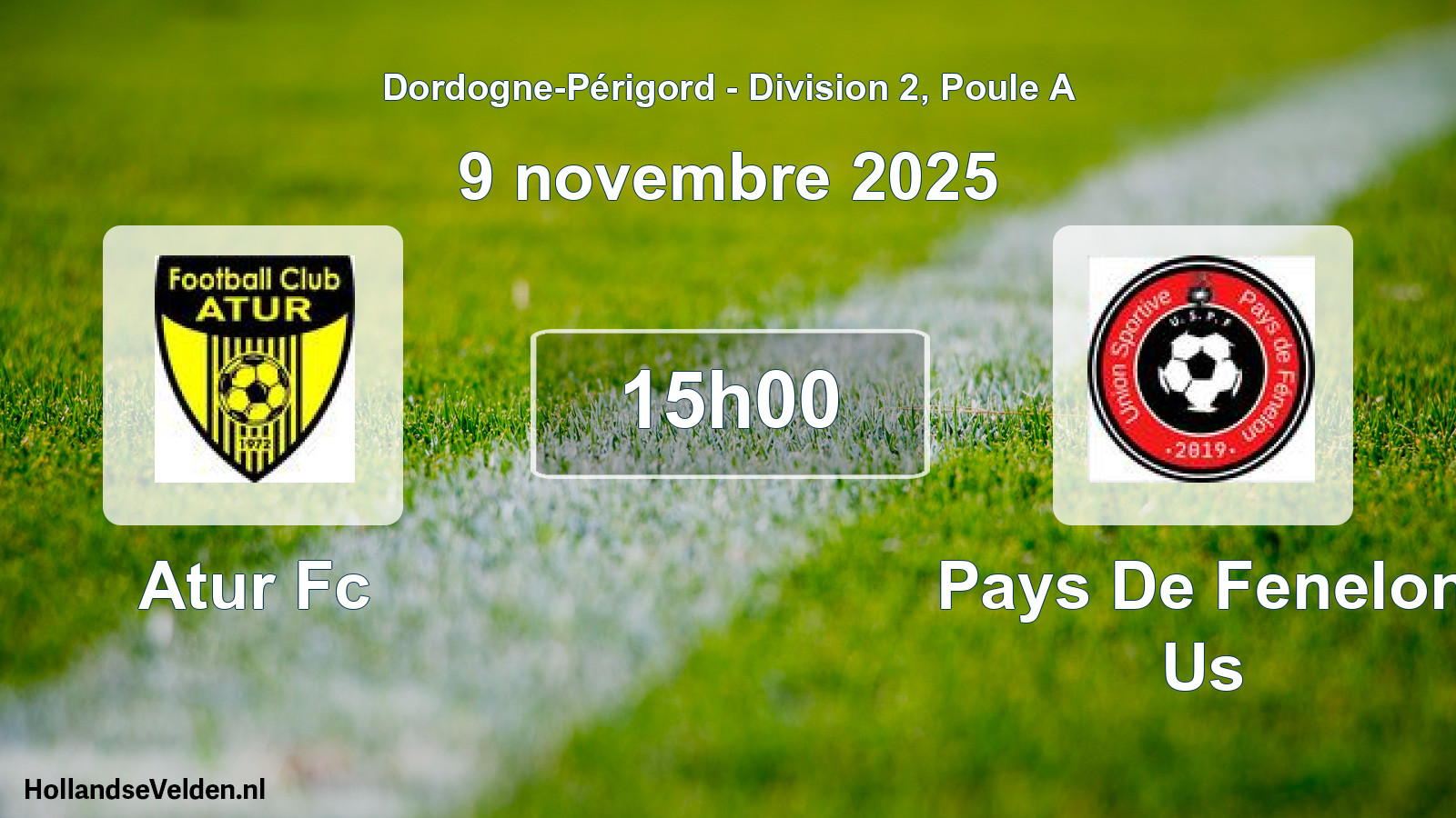 Scheduled Match: Atur Fc - Pays De Fenelon Us (9 November 2025)