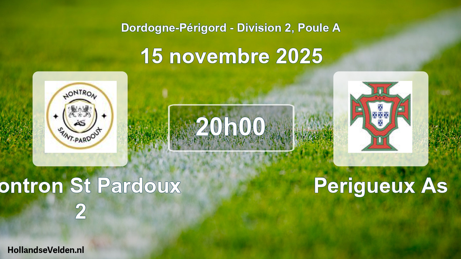 Geplande wedstrijd: Nontron St Pardoux 2 - Perigueux As (15 novembre 2025)
