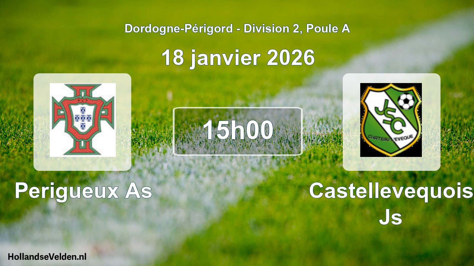 Geplande wedstrijd: Perigueux As - Castellevequois Js (18 januari 2026)