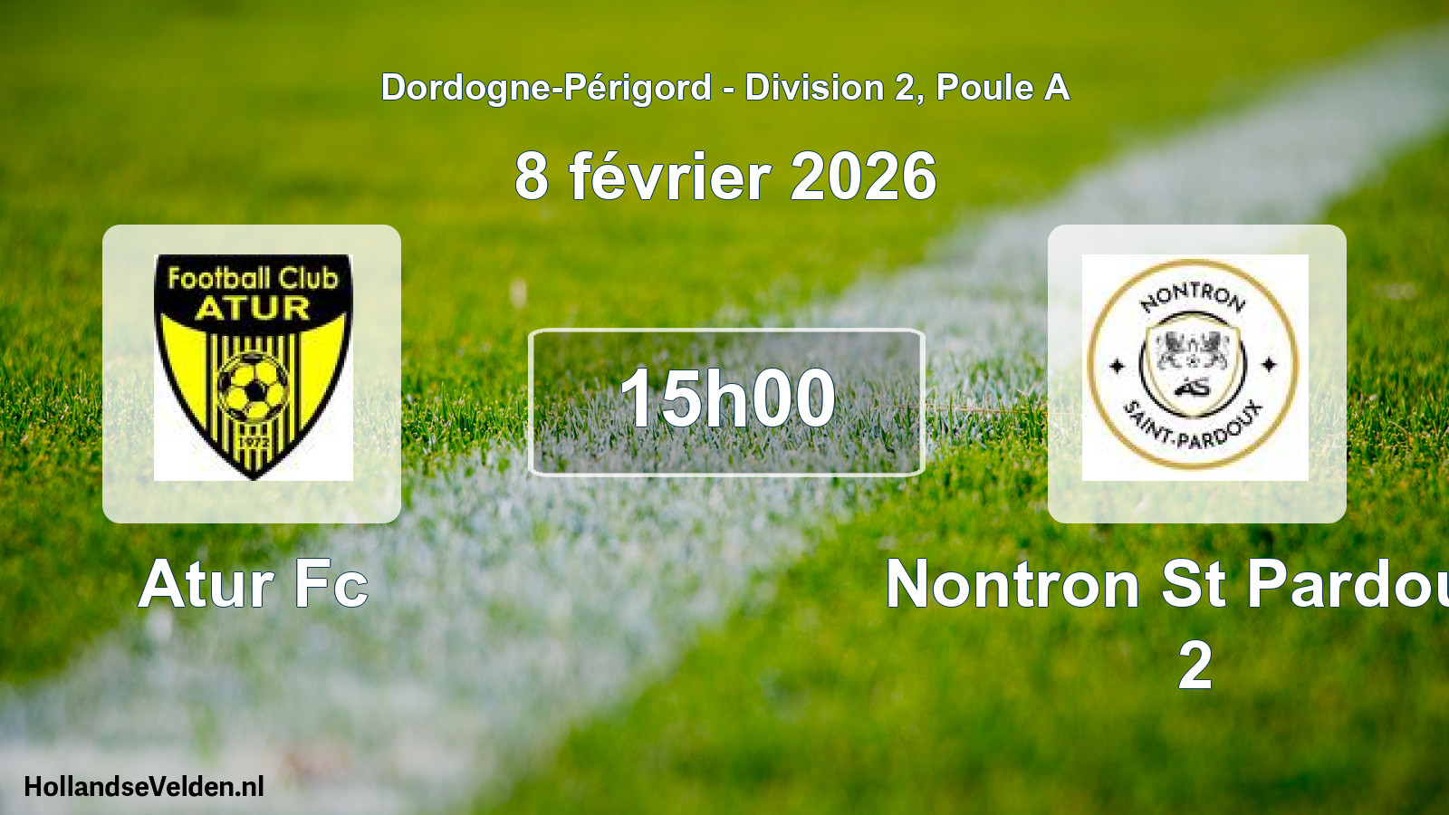 Geplande wedstrijd: Atur Fc - Nontron St Pardoux 2 (8 février 2026)