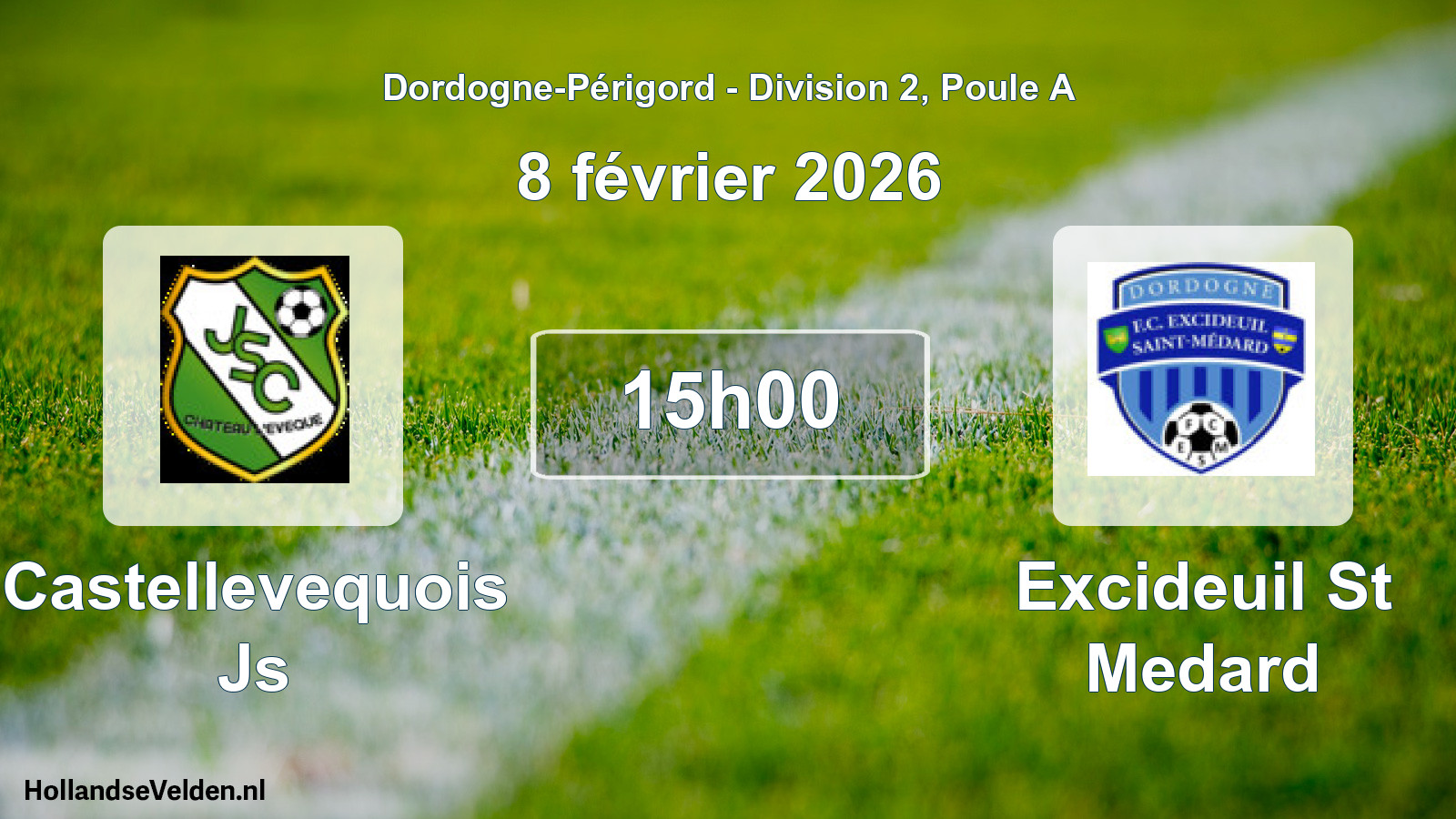 Scheduled Match: Castellevequois Js - Excideuil St Medard (8 February 2026)