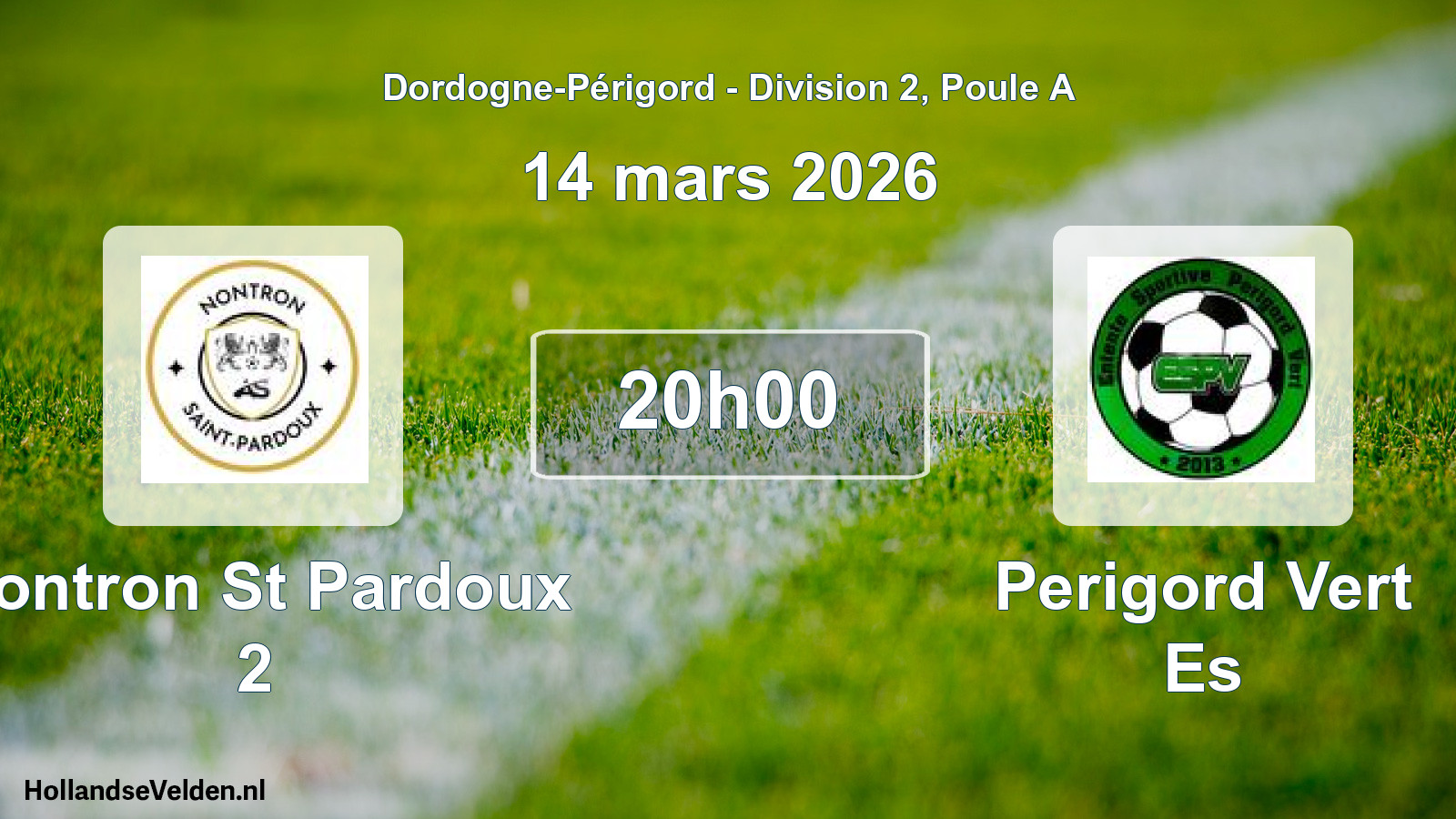 Geplande wedstrijd: Nontron St Pardoux 2 - Perigord Vert Es (14 maart 2026)