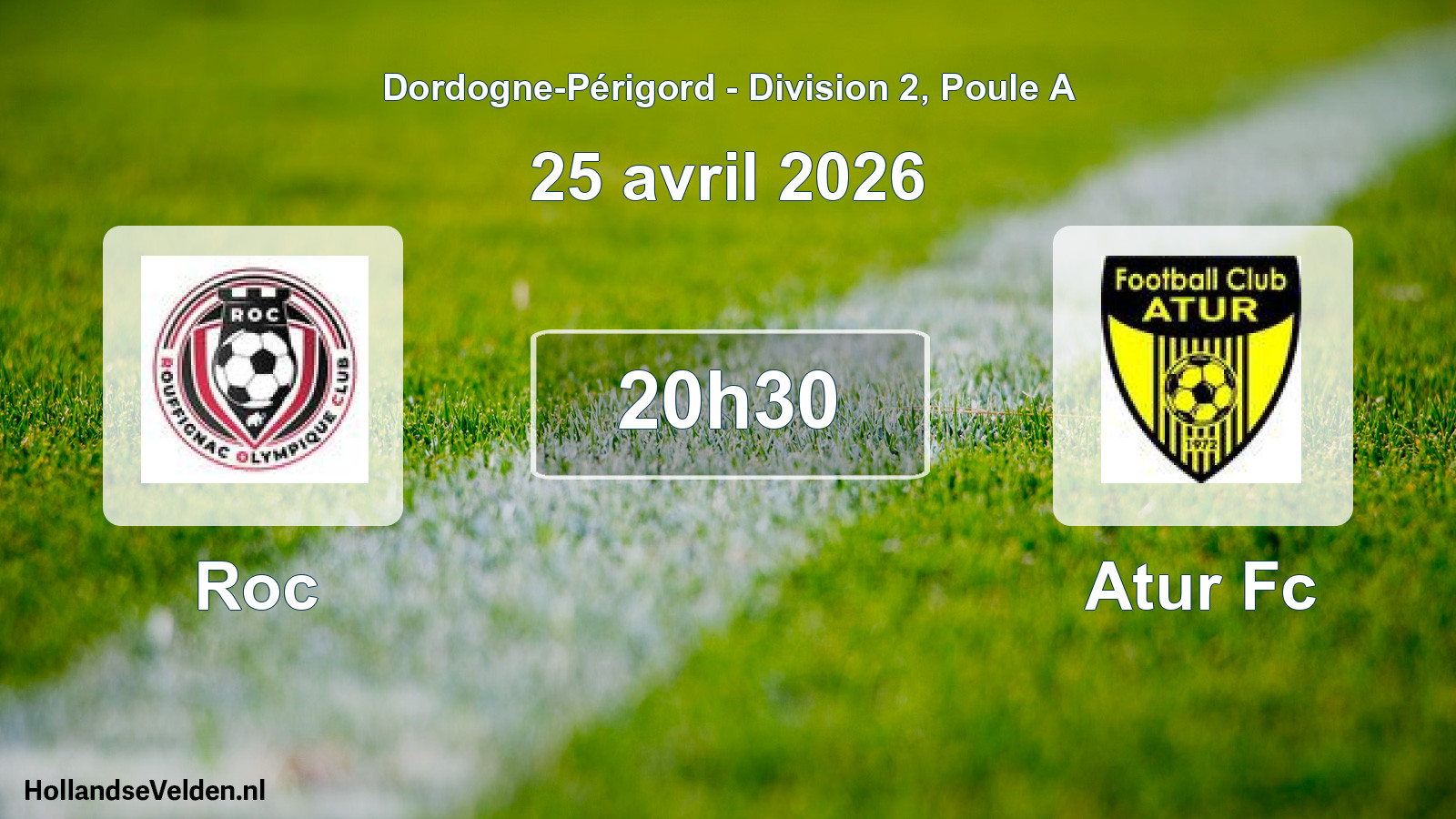 Scheduled Match: Roc - Atur Fc (25 April 2026)