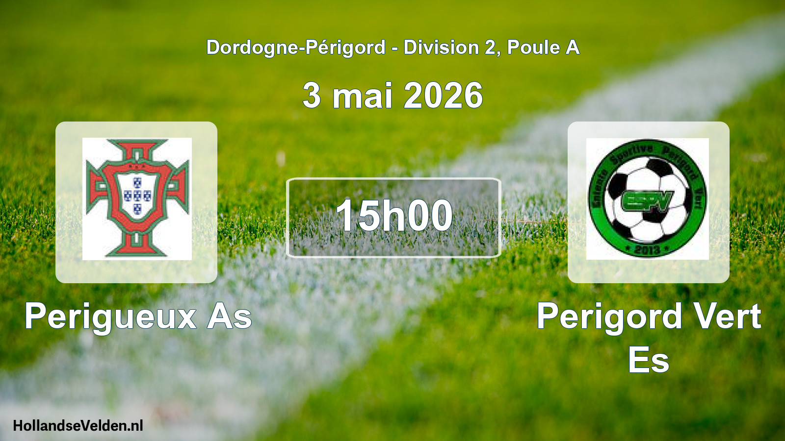 Geplande wedstrijd: Perigueux As - Perigord Vert Es (3 mei 2026)