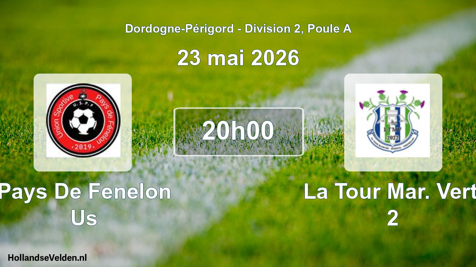 Geplande wedstrijd: Pays De Fenelon Us - La Tour Mar. Vert. 2 (23 mai 2026)